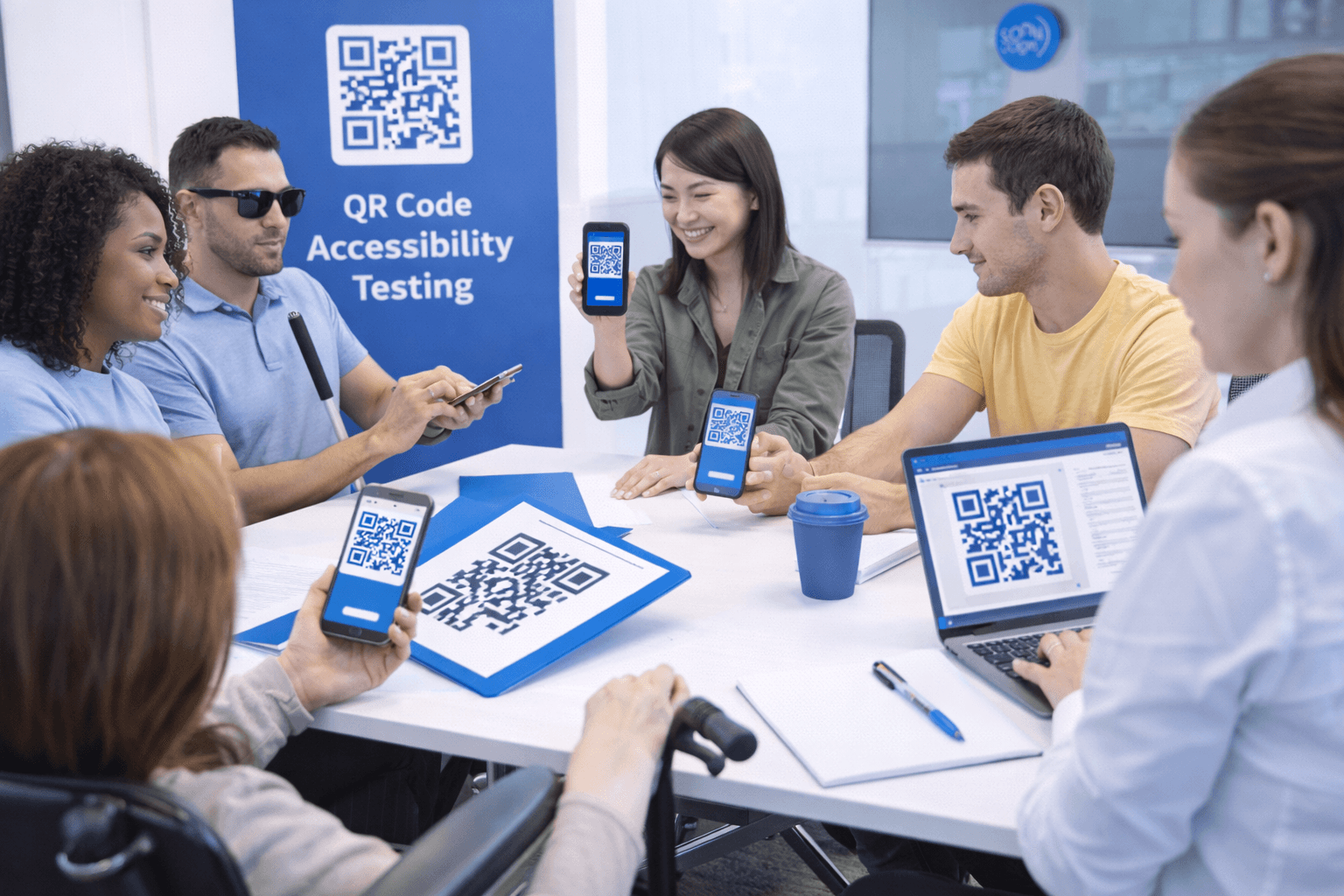 User testing QR code accessibility