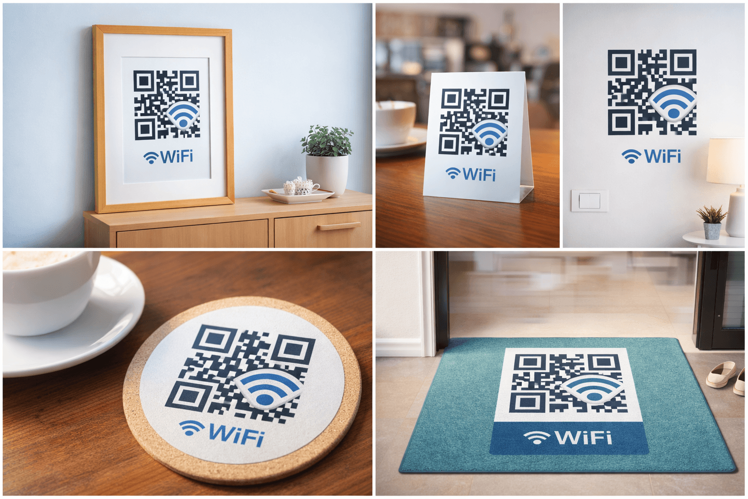 Creative WiFi QR code display ideas