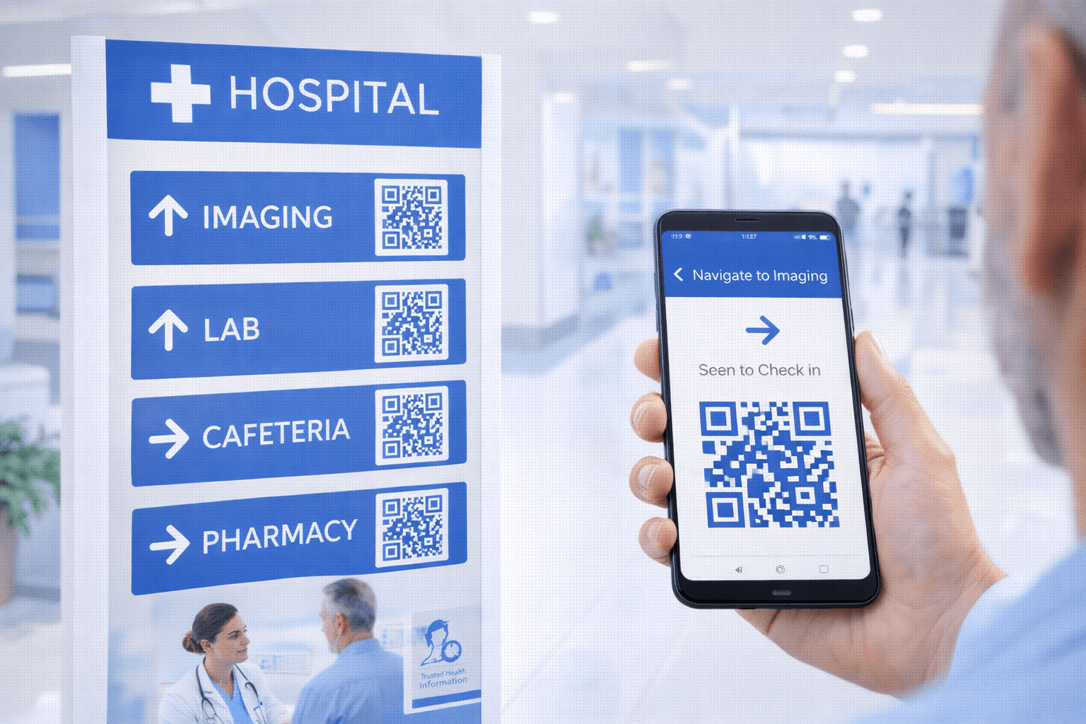 QR code wayfinding in hospital