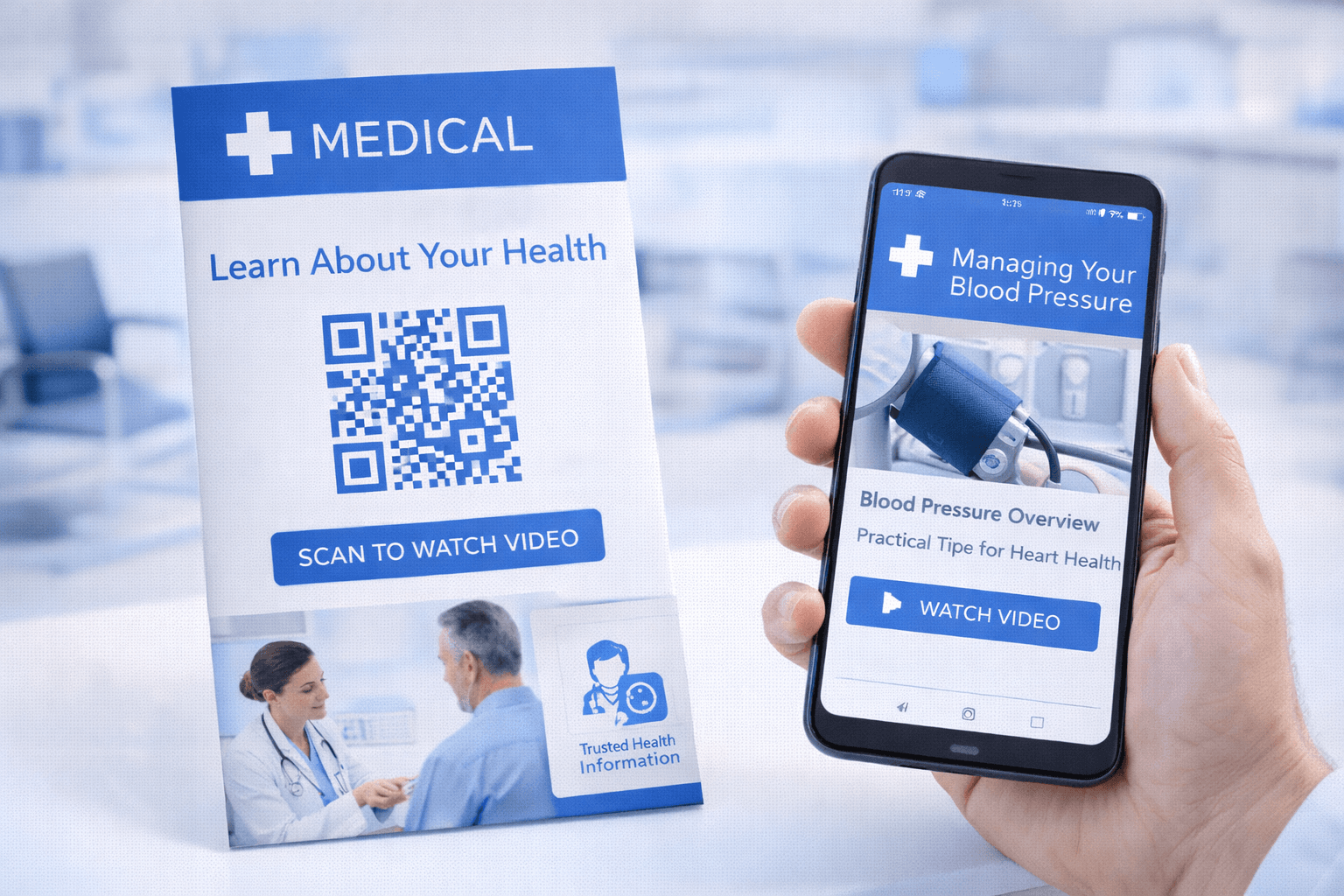 QR codes providing patient education materials